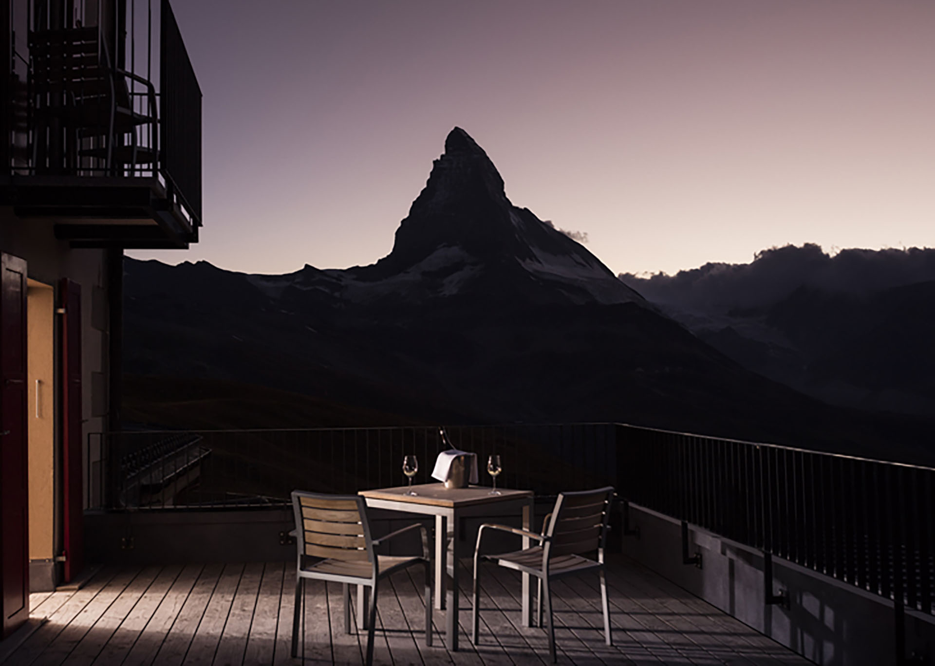 Junior Suite Terrace Night - Riffelhaus Hotel - The Matterhorn
