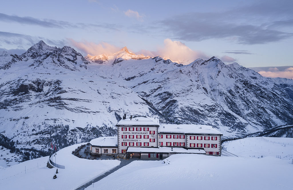 Winter View - Riffelhaus Hotel - The Matterhorn